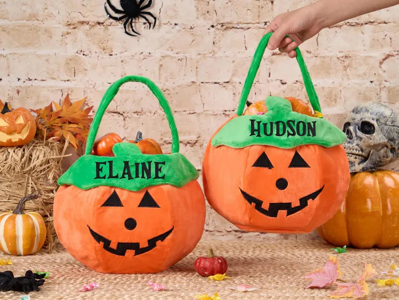 Trick or treat bag, Trick-or-treat bucket, Pumpkin Halloween Bucket