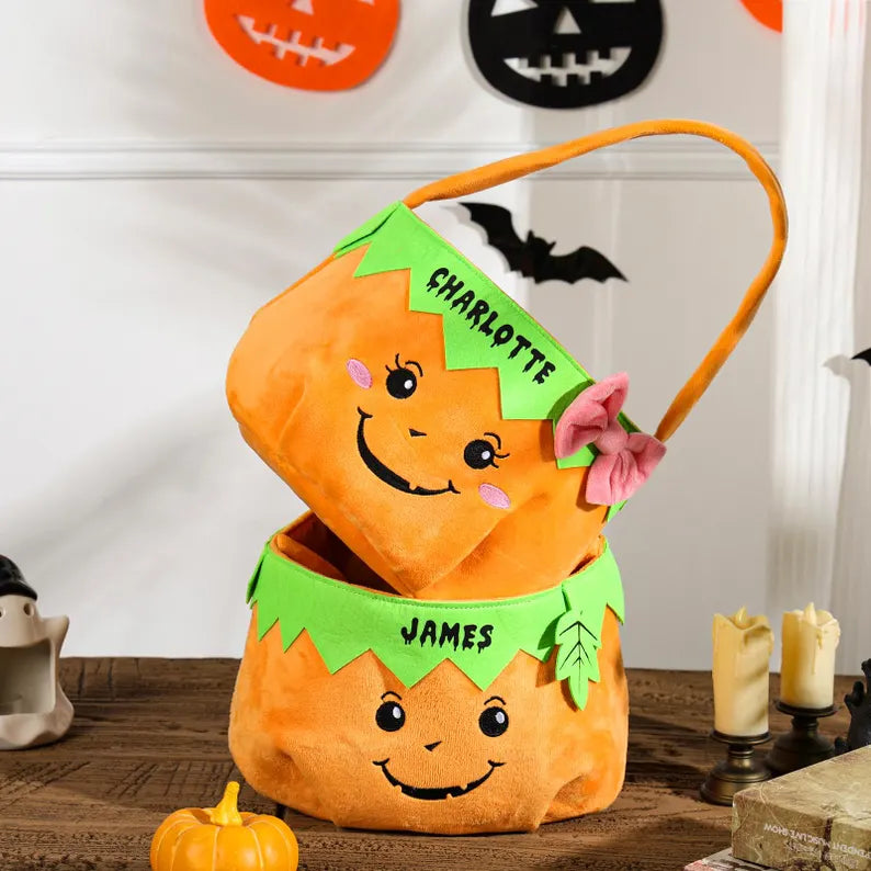 Personalized Halloween Basket, Trick or Treat Bag